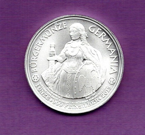 Silberunze 999er germania f - 1,