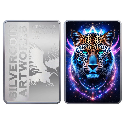 999 silberbarren leopard - oz, .999
