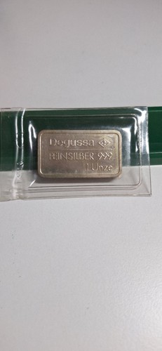 Degussa silberbarren unze - degussa, 1