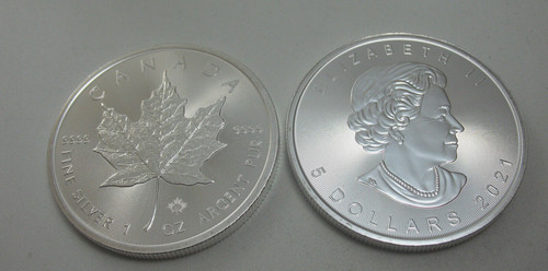 Unze silber maple leaf 2021 - 1,