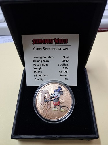 Unze 999 silber mickey - 1,
