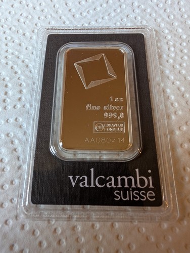 Silberbarren valcambi unze - silberbarren, 1