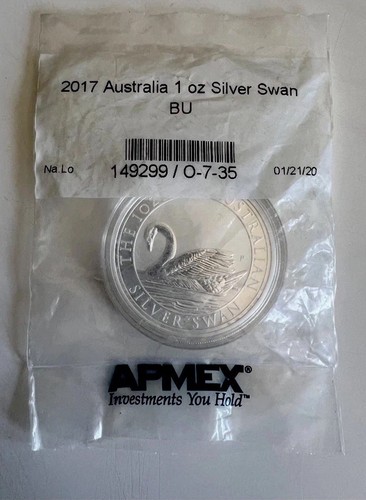 Unze 999 silber - silber, schwan