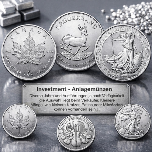 Unze feinsilber diverse - 1,